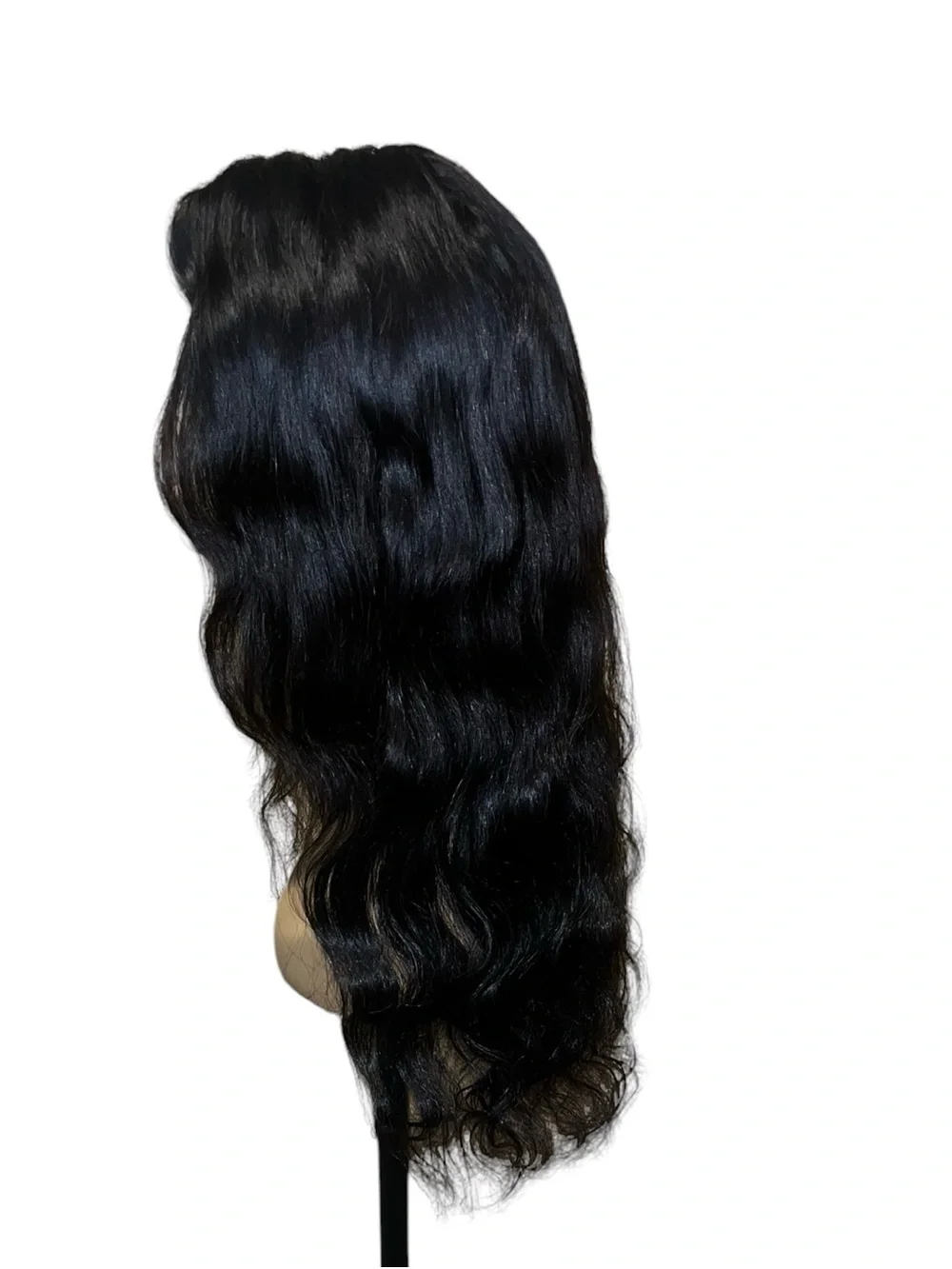 New 24 Inch Natural Black Body Wave 5x5 Lace Front Wig